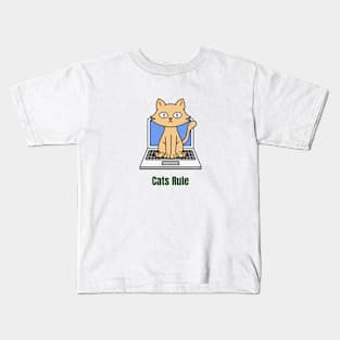 Cats Rule Kids T-Shirt